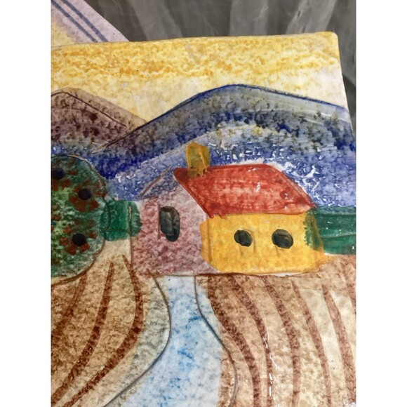 BICOTTURA TRADIZIONALE PIANA TERRACOTTA 6" TILES SET OF TWO MADE IN ITALY - Picture 12 of 14